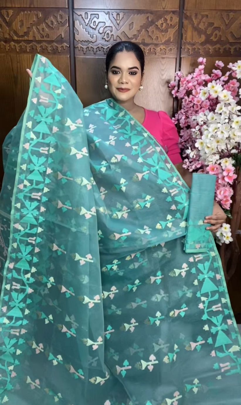 Paste Jamdani Saree 80 Count